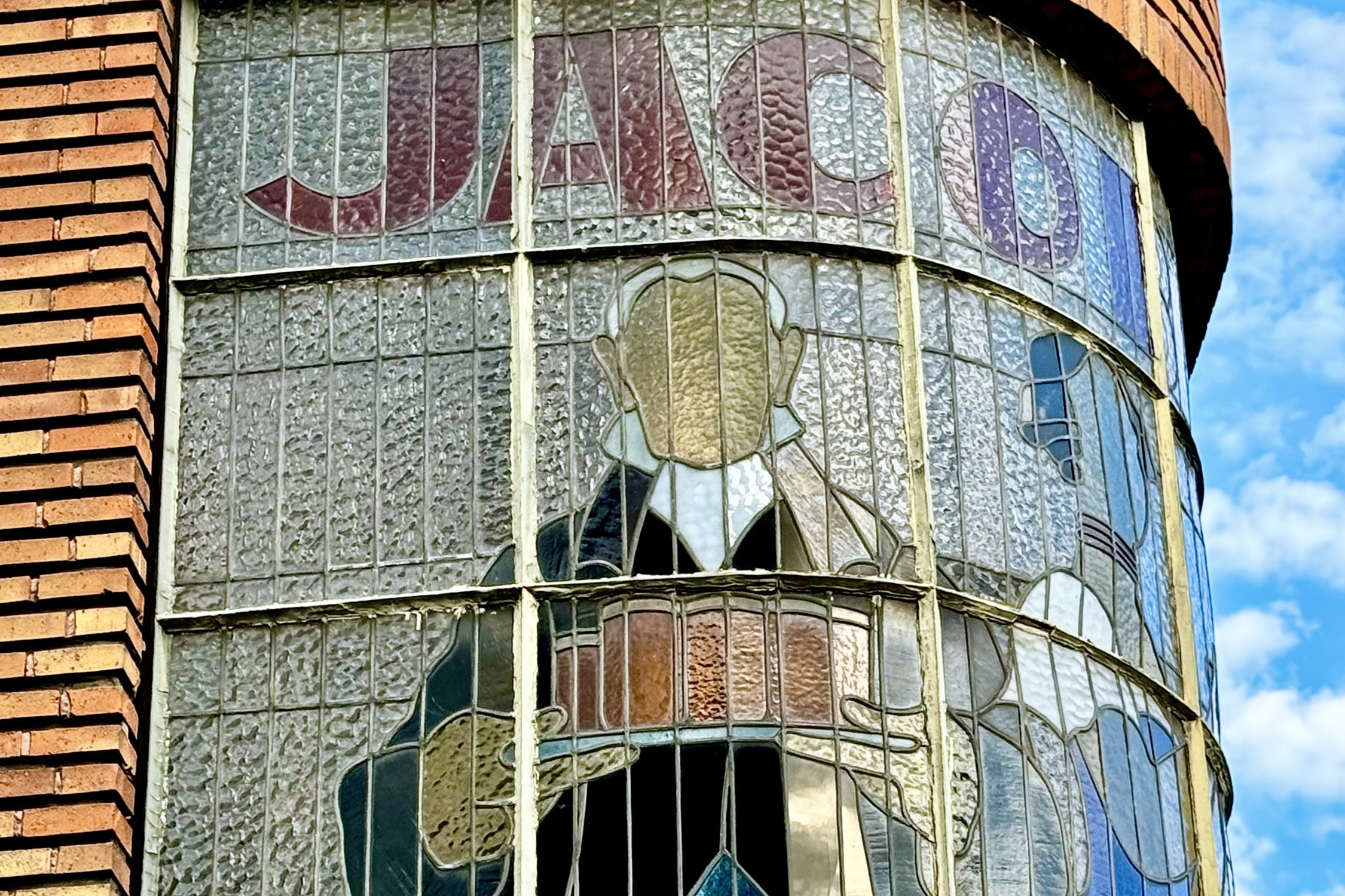 MEC01 Commercial stained glass window Café Nova